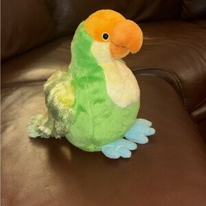 Ganz Webkinz Parakeet Bird Plush Green Orange Stuffed Animal